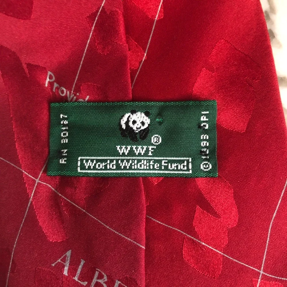 World Wildlife Fund red silk